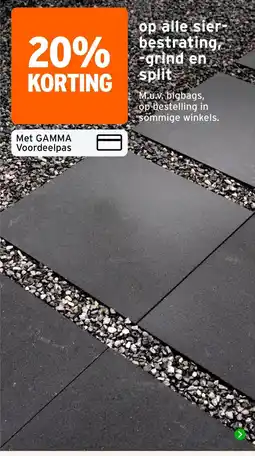 GAMMA Sierbestratinggrind en Split aanbieding