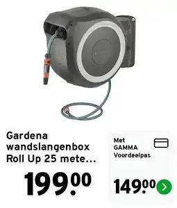GAMMA Gardena wandslangenbox Roll Up 25 mete... aanbieding