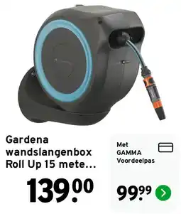 GAMMA Gardena wandslangenbox Roll Up 15 mete... aanbieding