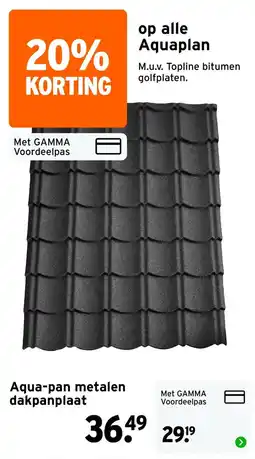 GAMMA Aqua-plan metalen dakpanplaat aanbieding