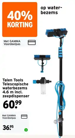 GAMMA Talen Tools Telescopische Waterbezems aanbieding