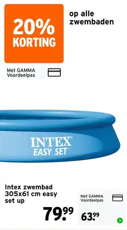 GAMMA Intex zwembad aanbieding