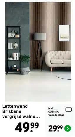 GAMMA Lattenwand Brisbane vergrijssd walno... aanbieding