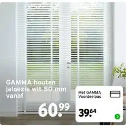 GAMMA GAMMA houten jaloezie wit 50 mm aanbieding