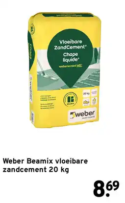 GAMMA Weber Beamix vloeibare zandcement aanbieding