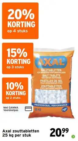 GAMMA Axal zouttabletten aanbieding