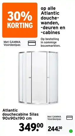 GAMMA Atlantic douchecabine Silas aanbieding