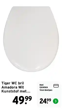 GAMMA Tiger WC bril Amadora Wit aanbieding