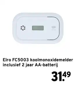 GAMMA Elro FC5003 koolmonoxidedemelder aanbieding