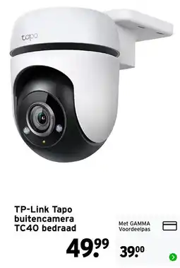GAMMA TP-Link Tapo buitencamera TC40 bedraad aanbieding