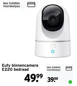 GAMMA Eufy binnencamera E220 bedraad aanbieding