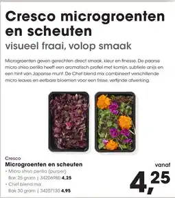 HANOS Cresco microgroenten en scheuten aanbieding