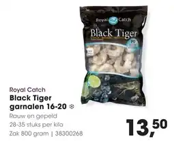 HANOS Royal Catch Black Tiger garnalen 16-20 aanbieding