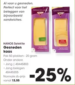 HANOS Hanos Selektie Gesneden Kaas aanbieding
