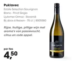 HANOS Puklavec Estate Selection Sauvignon Blanc - Pinot Grigio aanbieding