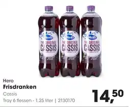 HANOS Hero Frisdranken Cassis aanbieding