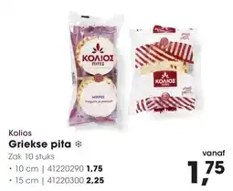 HANOS Kolios Griekse pita aanbieding