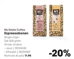 HANOS My Estate Coffee Esspressobonen aanbieding