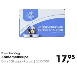 HANOS Friesche Vlag Koffiemelkcups aanbieding