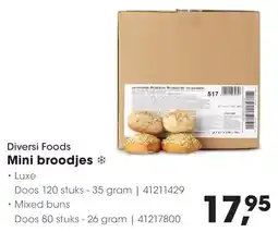 HANOS Diversi Foods Mini broodjes aanbieding