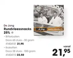 HANOS De Jong Rundvleessnacks 25% aanbieding