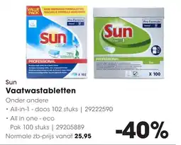 HANOS Sun Vaatwastabletten aanbieding