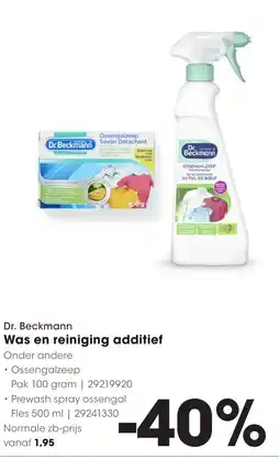 HANOS Dr. Beckmann Was en reiniging additief aanbieding
