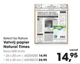 HANOS Select by Nature Vetvrij papier Natural Times aanbieding