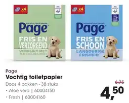 HANOS Page Vochtig toilet papier aanbieding
