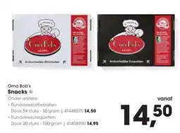 HANOS Oma Bob's Snacks aanbieding