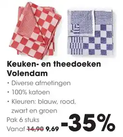 HANOS Volendam keuken- en theedoeken aanbieding