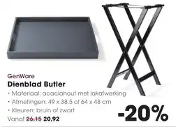HANOS GenWare Dienblad Butler aanbieding
