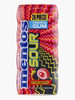 Flink Mentos Gum sour strawberry aanbieding