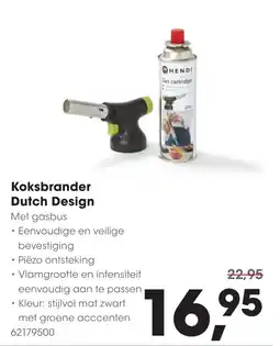 HANOS HENDI Koksbrander Dutch Design aanbieding