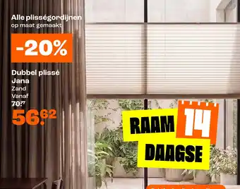 Dubbel plissé Jana Zand