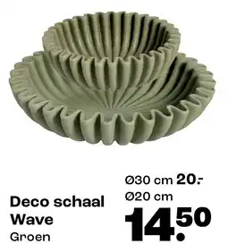 Kwantum Deco schaal Wave Groen aanbieding