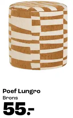 Kwantum Poef Lungro Brons aanbieding