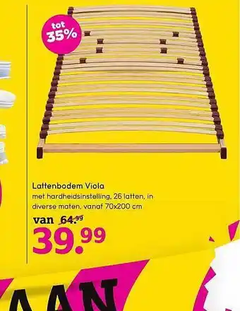 Leen Bakker Lattenbodem Viola 70x200 cm aanbieding
