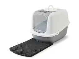 Pets Place Savic Litter Catcher Mat Nestor Jumbo & Aseo Jumbo - Kattenbakaccessoires - 40x55x1 cm Zwart aanbieding