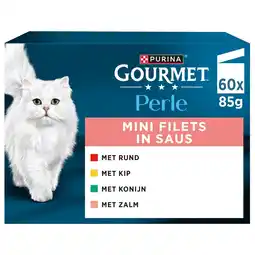 Pets Place Gourmet Perle Maaltijdzakjes Multipack - Kattenvoer - Mix 60x85 g aanbieding