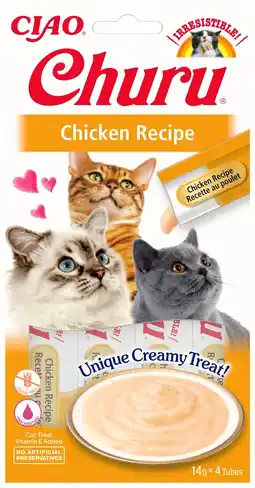 Pets Place Inaba Churu Purée - Kattensnack - Kip 70 g aanbieding