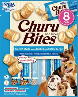Pets Place Inaba Bites Dog Chicken Recipe Wraps Chicken With Cheese Recipe - Hondensnacks - Kip Kaas 8x12 g aanbieding
