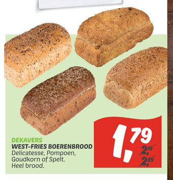 Dekamarkt Dekavers west-fries boerenbrood aanbieding