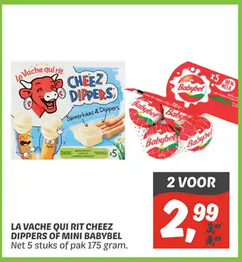 Dekamarkt La vache qui rit cheez dippers of mini babygel net 5 stuks of pak 175 gram aanbieding