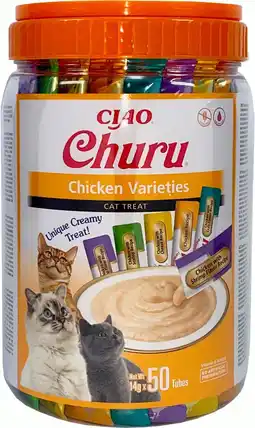 Pets Place Inaba Churu Multipack - Kattensnack - Kip 50x14 g aanbieding