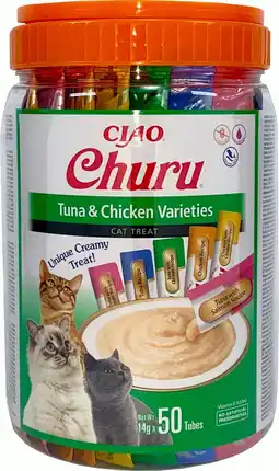 Pets Place Inaba Churu Multipack - Kattensnack - Tonijn Kip 50x14 g aanbieding