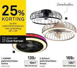 Karwei Karwei plafondventilator Calima aanbieding