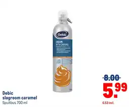 Makro Debic slagroom caramel aanbieding