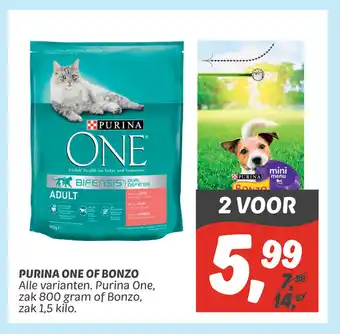 Dekamarkt Purina one of bonzo alle varianten zak 800 gram of bonzo aanbieding