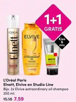 Drogisterij Visser L'Oréal Paris Elnett, Elvive en Studio Line aanbieding
